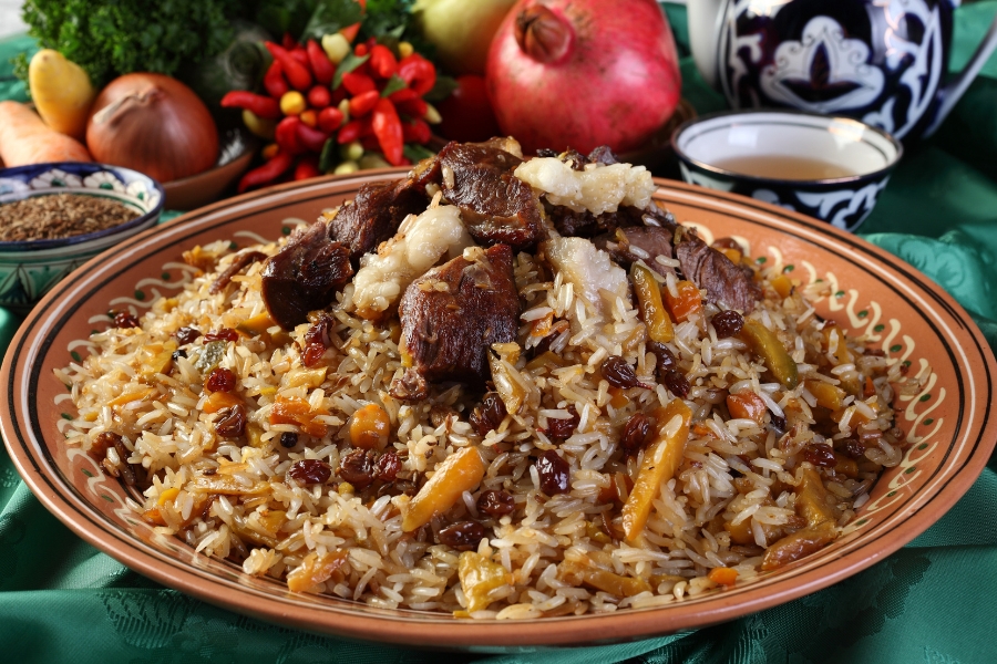 Plov w restauracji Samarqand