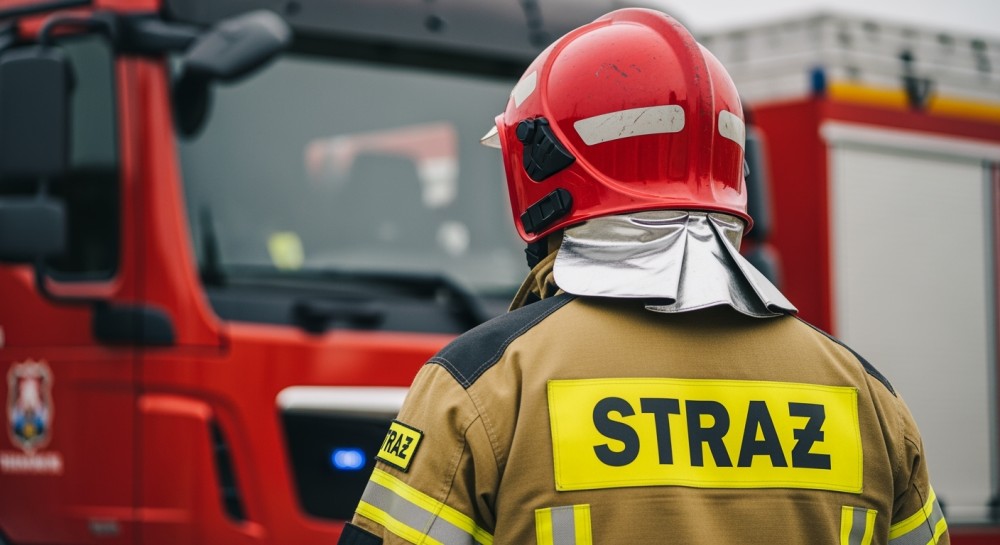 Pożar na pl. Grunwaldzkim: Ewakuacja 21 osób, jedna osoba ranna