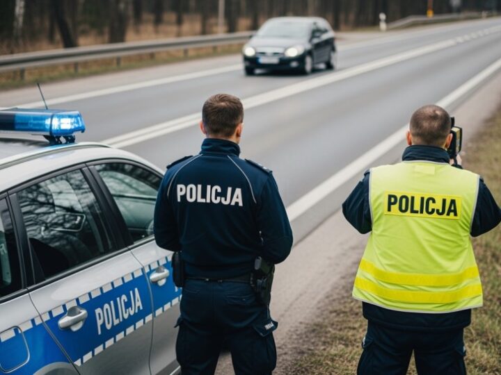 Szaleńczy pościg pod Wrocławiem: Uciekający kierowca rozsypał kolce na drodze!