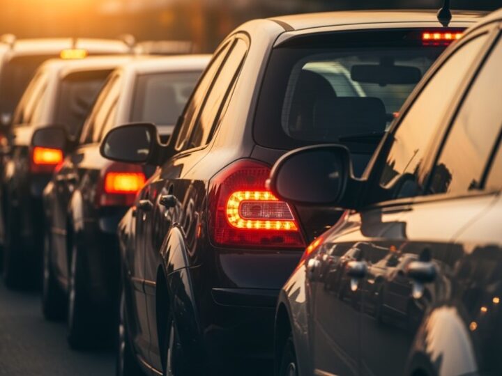 Weekendowe zatory na pl. Grunwaldzkim: Dźwig blokuje ruch!