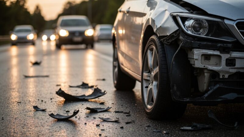 Cudem uniknięta tragedia na łuku drogi – niebezpieczne wyprzedzanie kończy się kolizją!