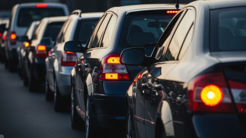 Pożar busa na A4: Chaos na drodze pod Wrocławiem