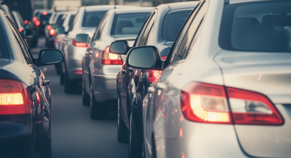 Wielki zator na AOW po zderzeniu czterech ciężarówek