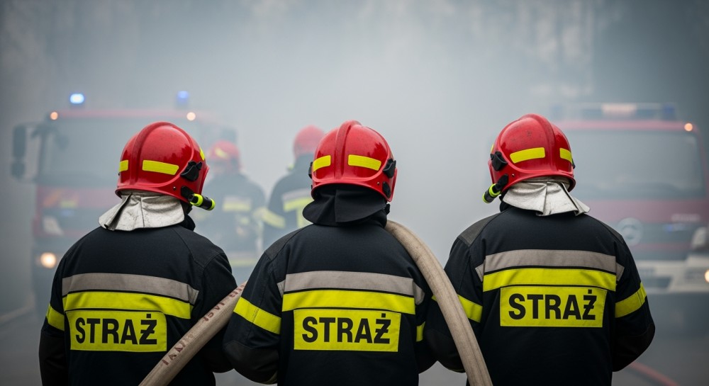 Dramatyczny pożar na ul. Drzewnej: Mieszkańcy w autobusie MPK w bezpiecznej przystani