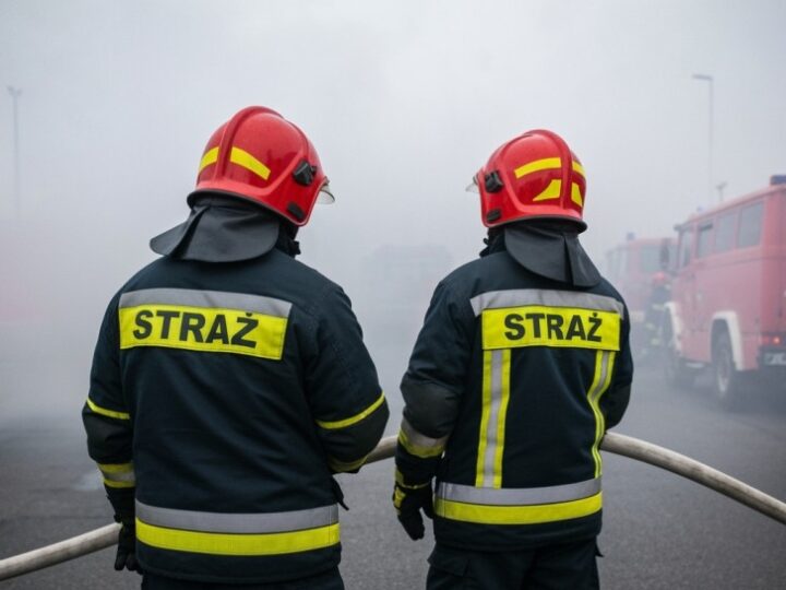 Pożar ciężarówki paraliżuje ruch na DK5 w ferie zimowe