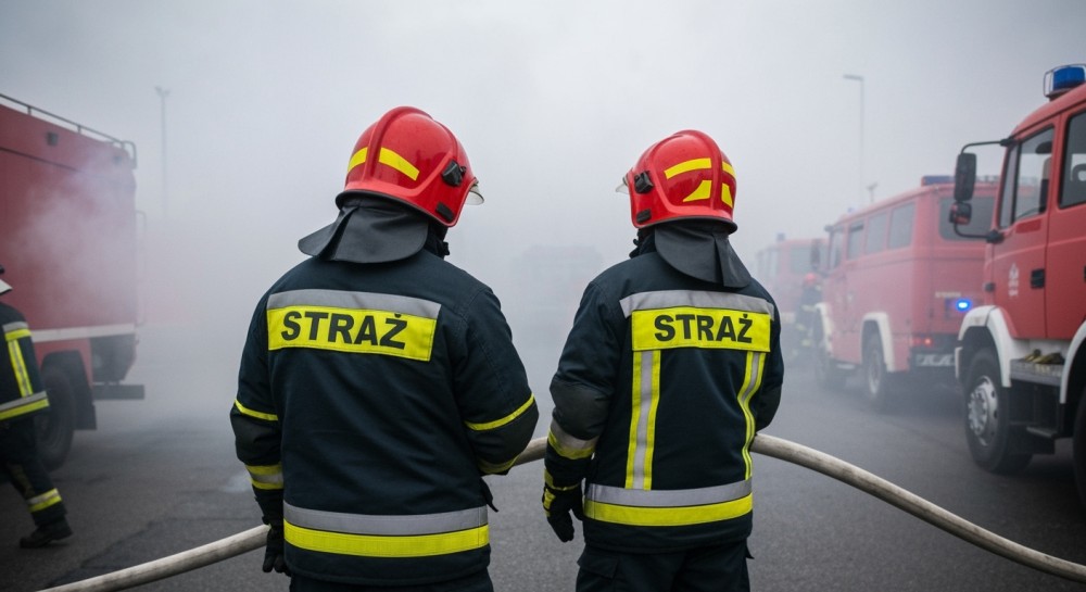 Pożar ciężarówki paraliżuje ruch na DK5 w ferie zimowe