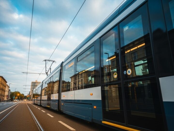 Chaos komunikacyjny na Biskupinie po zderzeniu tramwaju z autem