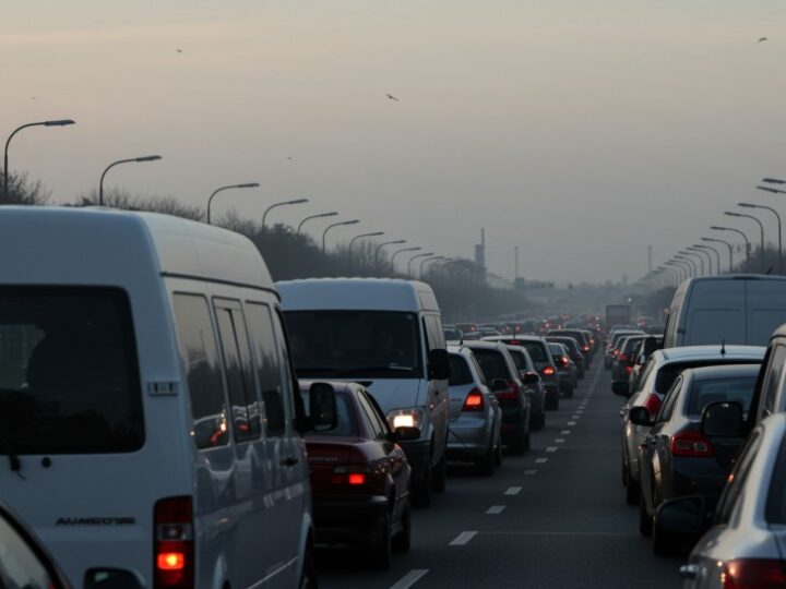 Kolizja na AOW: Utrudnienia w ruchu po zderzeniu ciężarówki z osobówką
