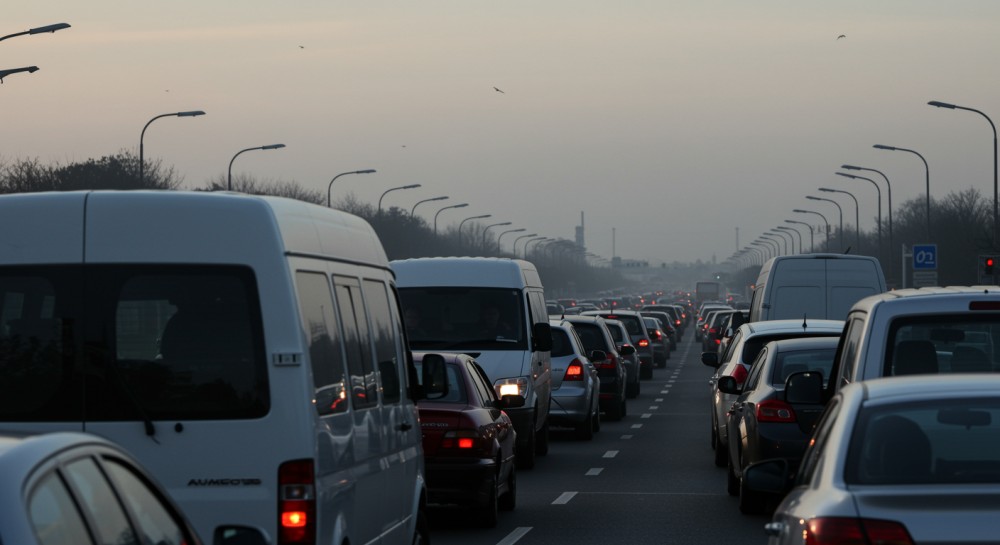 Kolizja na AOW: Utrudnienia w ruchu po zderzeniu ciężarówki z osobówką