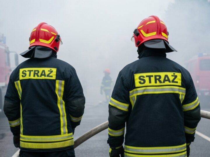 Pożar składu makulatury w Pietrzykowicach: intensywna akcja gaśnicza trwa