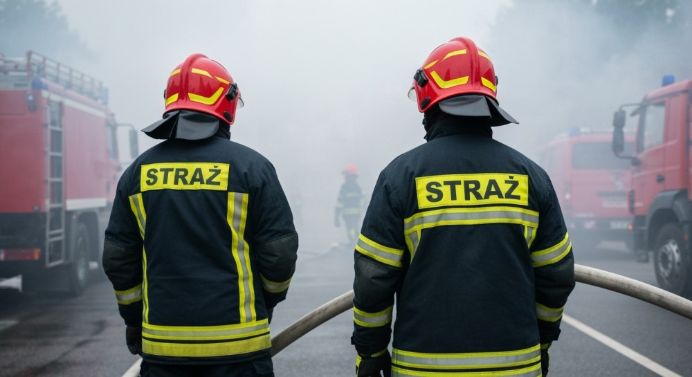 Pożar składu makulatury w Pietrzykowicach: intensywna akcja gaśnicza trwa