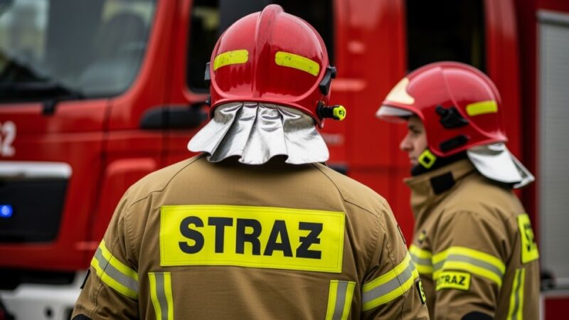 Symulacja pożaru w wrocławskich koszarach: wojsko i strażacy w akcji