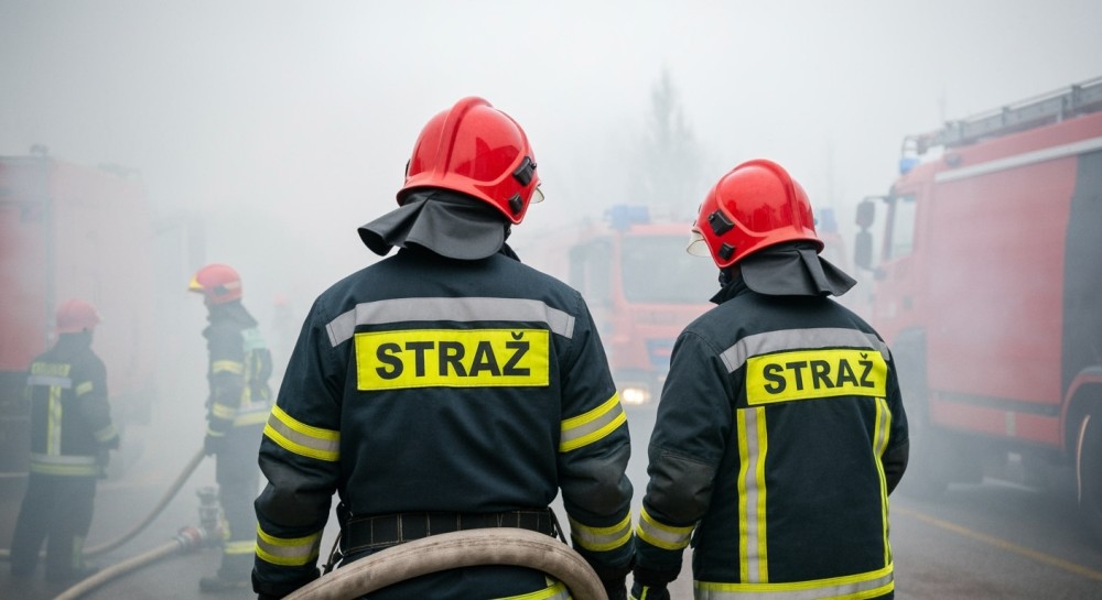 Pożar na Nowym Dworze: Służby zakończyły akcję, trwa oddymianie budynku