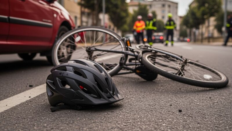 Wypadek rowerzysty wstrzymuje ruch tramwajowy w centrum miasta