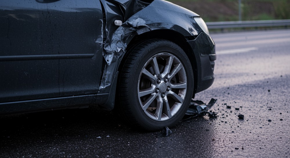 Wypadek na Podwalu: Dwie osoby ranne, ruch sparaliżowany