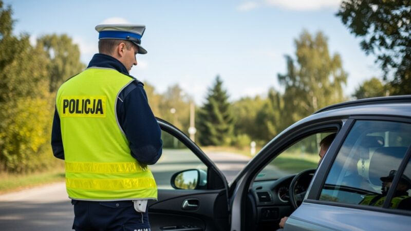 Alkohol za kółkiem i brak pierwszeństwa – niebezpieczne zdarzenie obok szkoły w Legnicy